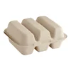 3-Compartment Compostable Taco Clamshell - 300/Case/MH119