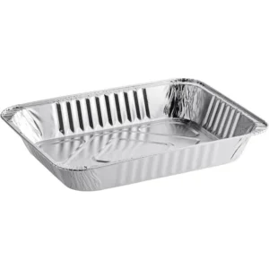 Half Size Heavy-Duty Foil Aluminum Pan-Shallow 100/Case/HSSP