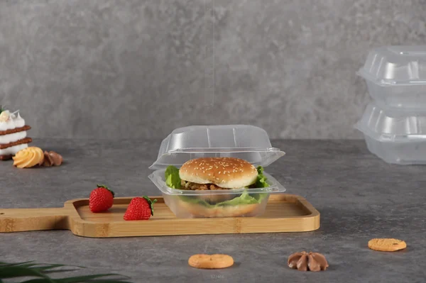 Clear-5”-Microwaveable Plastic Hinged Take-Out Container - 250/case-224