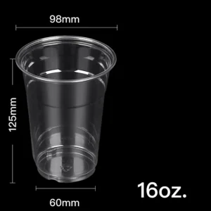 Clear-PET Plastic cup-16oz 1000/case/cup16