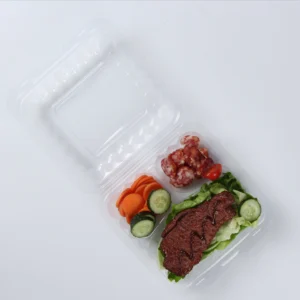 Clear-7.8” /3-Microwaveable Plastic Hinged Take-Out Container - 150/case-783