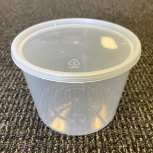 Clear-Round Microwavable Plastic- Container Combo Pack - 120/Case/64oz-C64