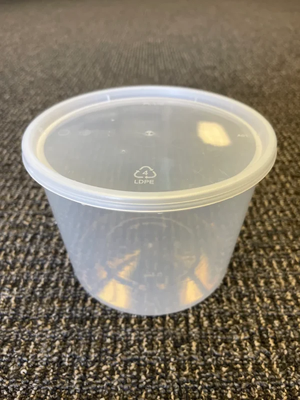 Clear-Round Microwavable Plastic- Container Combo Pack - 120/Case/64oz-C64