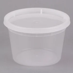 Clear-Round Microwavable Plastic- Container Combo Pack - 240/Case/16oz-C16