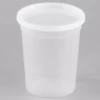 Clear-Round Microwavable Plastic-Container Combo Pack - 240/Case/32oz-S32/C32