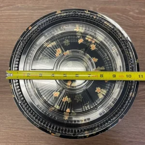 R-11"-Maple-Round Plastic Sushi Tray /100/case/R106