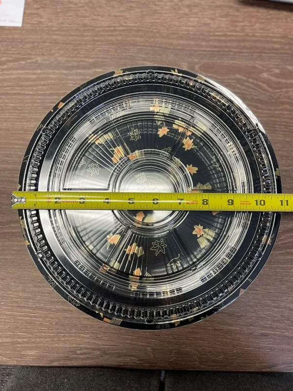 R-11"-Maple-Round Plastic Sushi Tray /100/case/R106