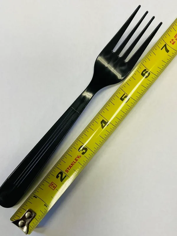 Black Heavy Weight Plastic Fork 1000/case/F601