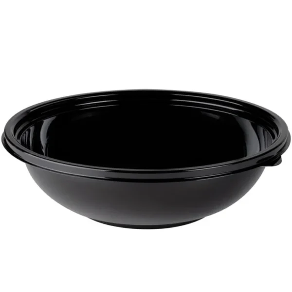 Black - Round Microwavable Container with Lid - 150/Case/50oz-YN50