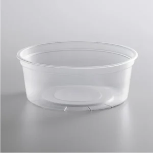 8 oz Clear Round Deli Container - 500/Case/XH-8DC