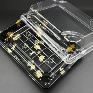 B-Maple-Rectangular Plastic Sushi Tray 300/case-S09