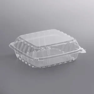 Clear-9"Plastic Hinged Take-Out Container - 150/case-NC901