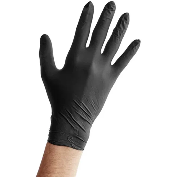 Free Disposable Nitrile 5 Mil Black-Gloves - 900/Case/B-GOV(XL)