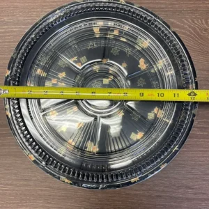 R-12.5"-Maple-Round Plastic Sushi Tray /100/case/R108